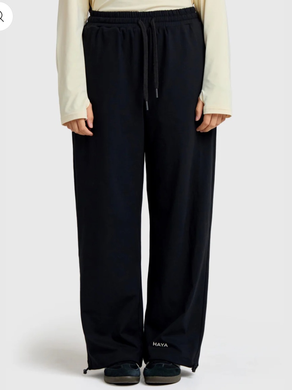 Haya Women’s Black Wide-Leg Track Pants